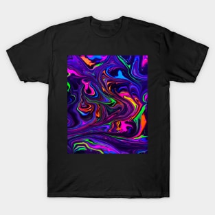 Neon Space Waves T-Shirt